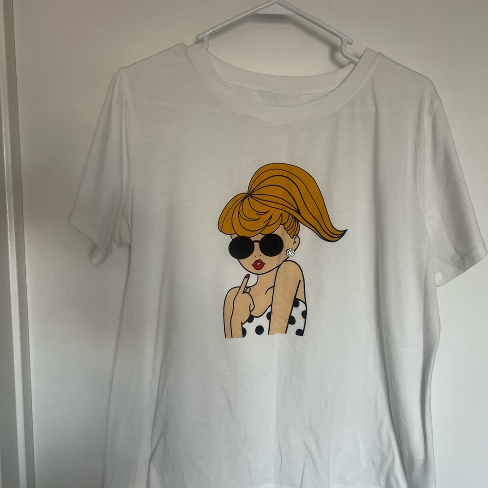 White Graphic Tee